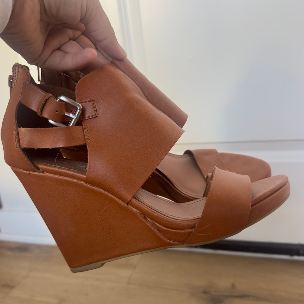 Express platform sandals - brown